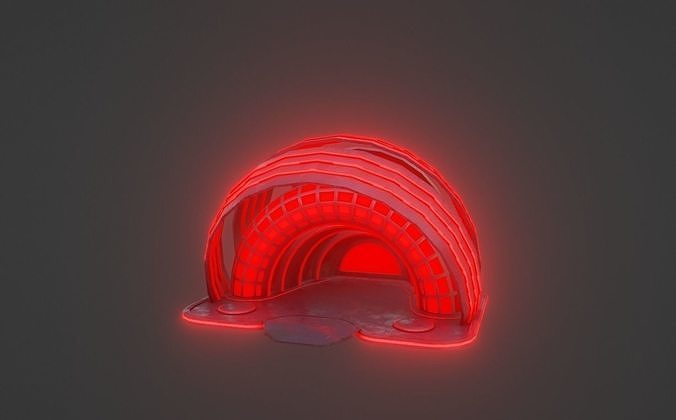Red vortex stage Low-poly 3D model
