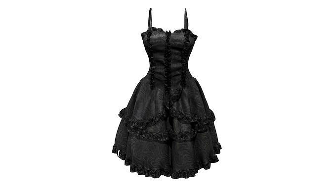 Sleeveless Sweet Dress Low-poly 3D model