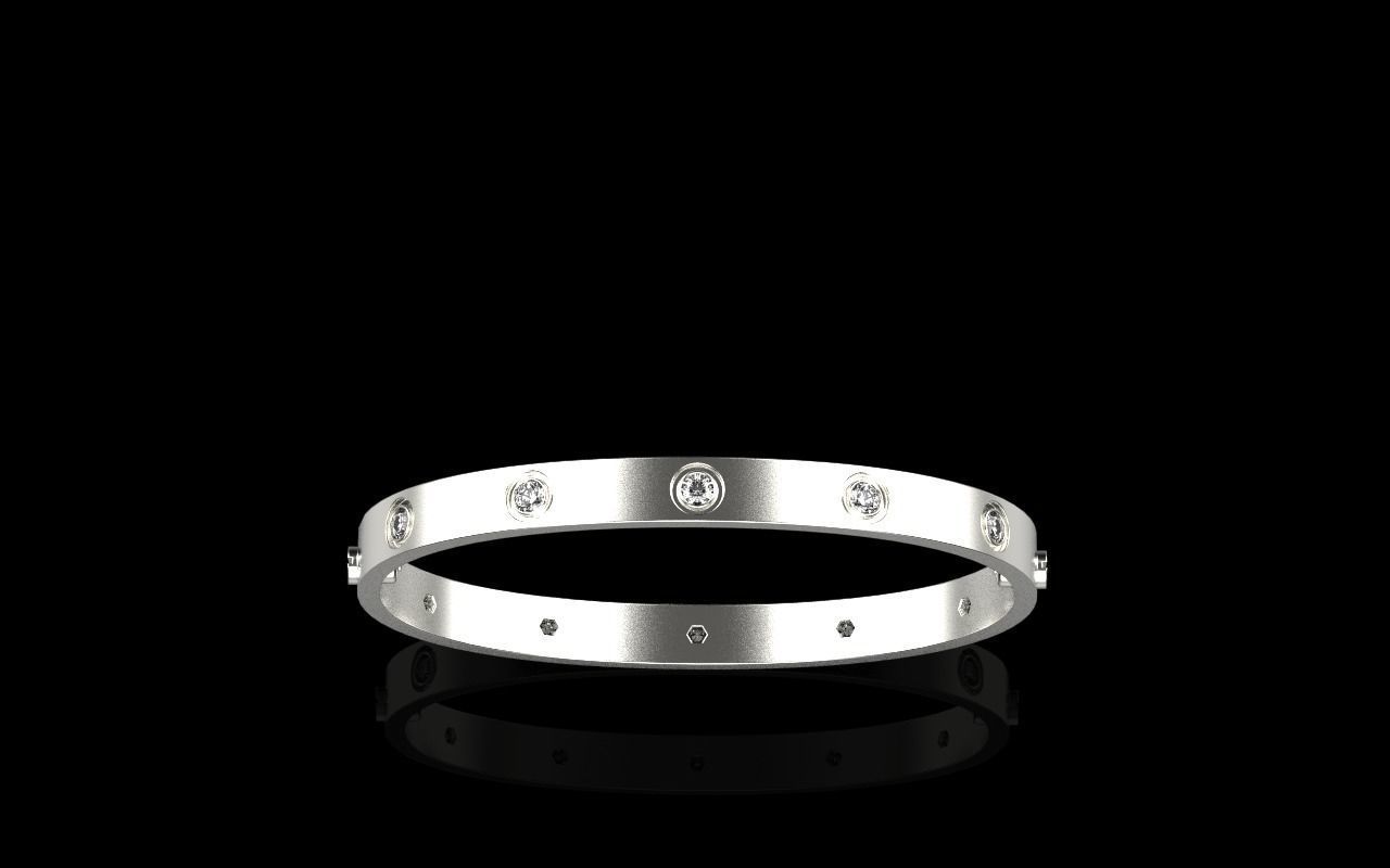 Love bracelet 175 mm size 3D print model_21