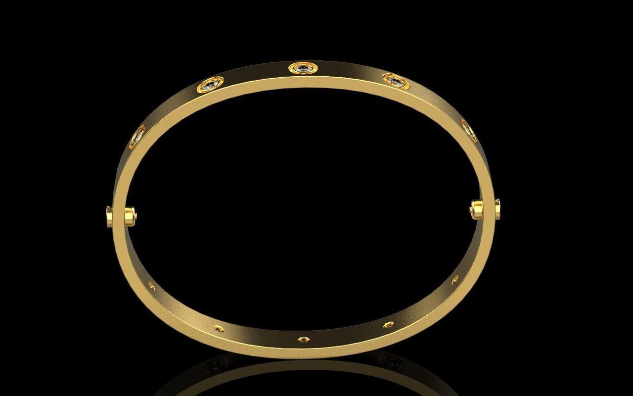 Love bracelet 175 mm size 3D print model_19