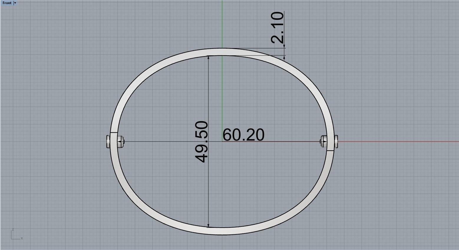 Love bracelet 175 mm size 3D print model_10