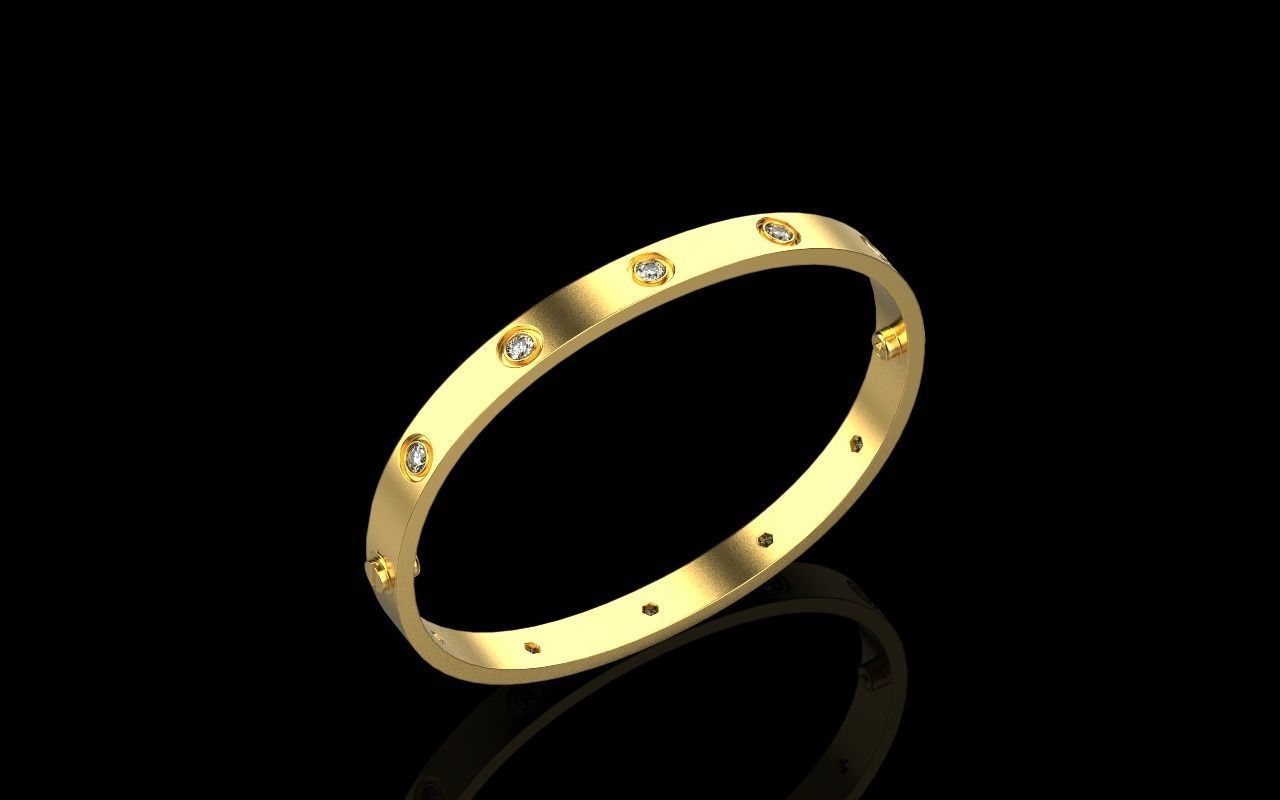 Love bracelet 175 mm size 3D print model_20