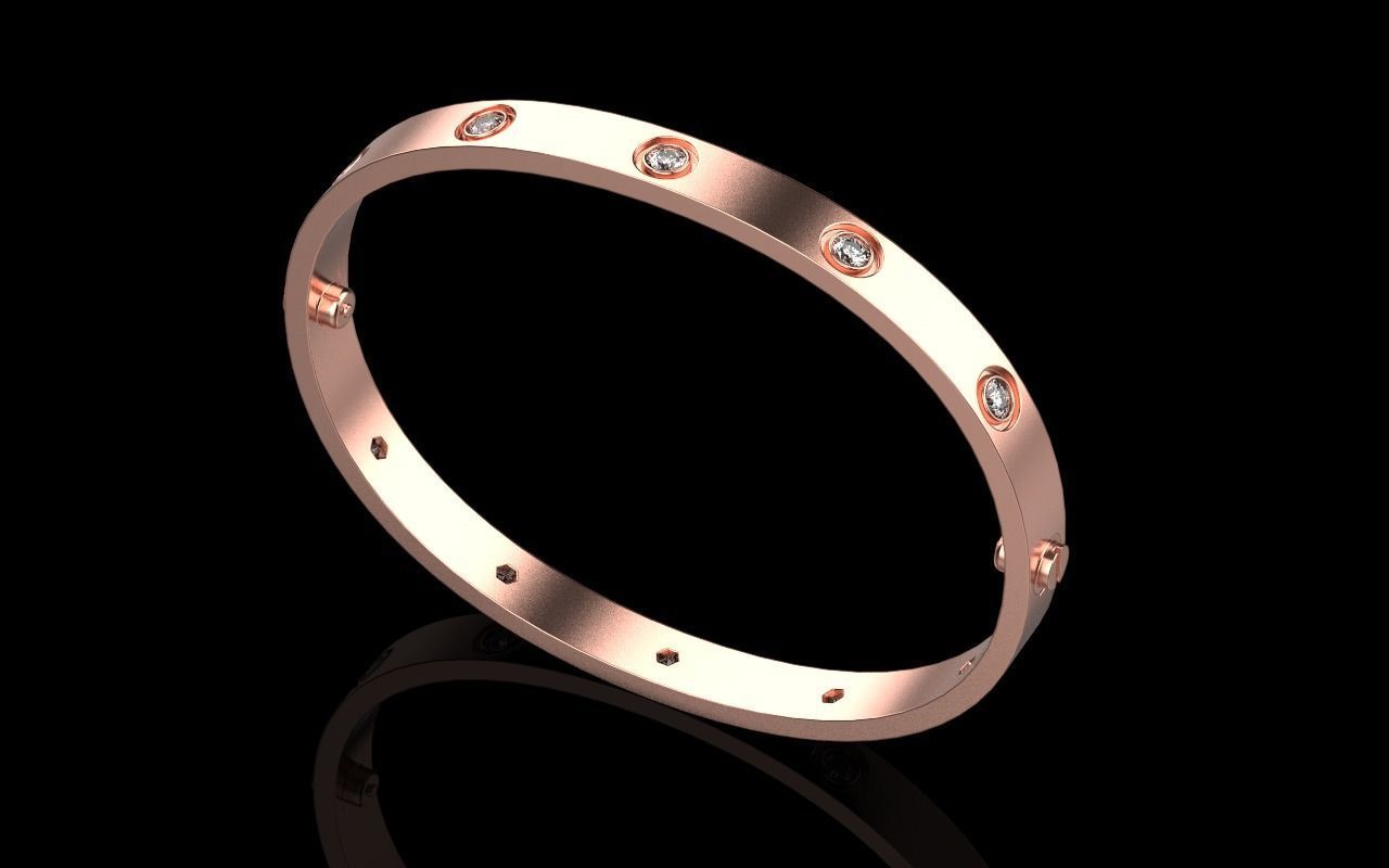 Love bracelet 175 mm size 3D print model_1