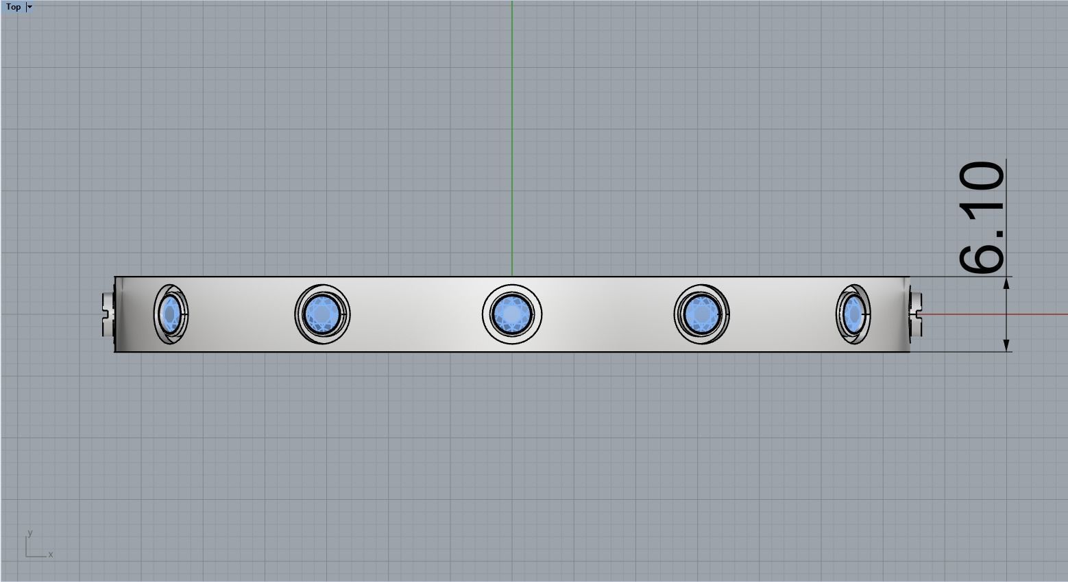 Love bracelet 175 mm size 3D print model_9