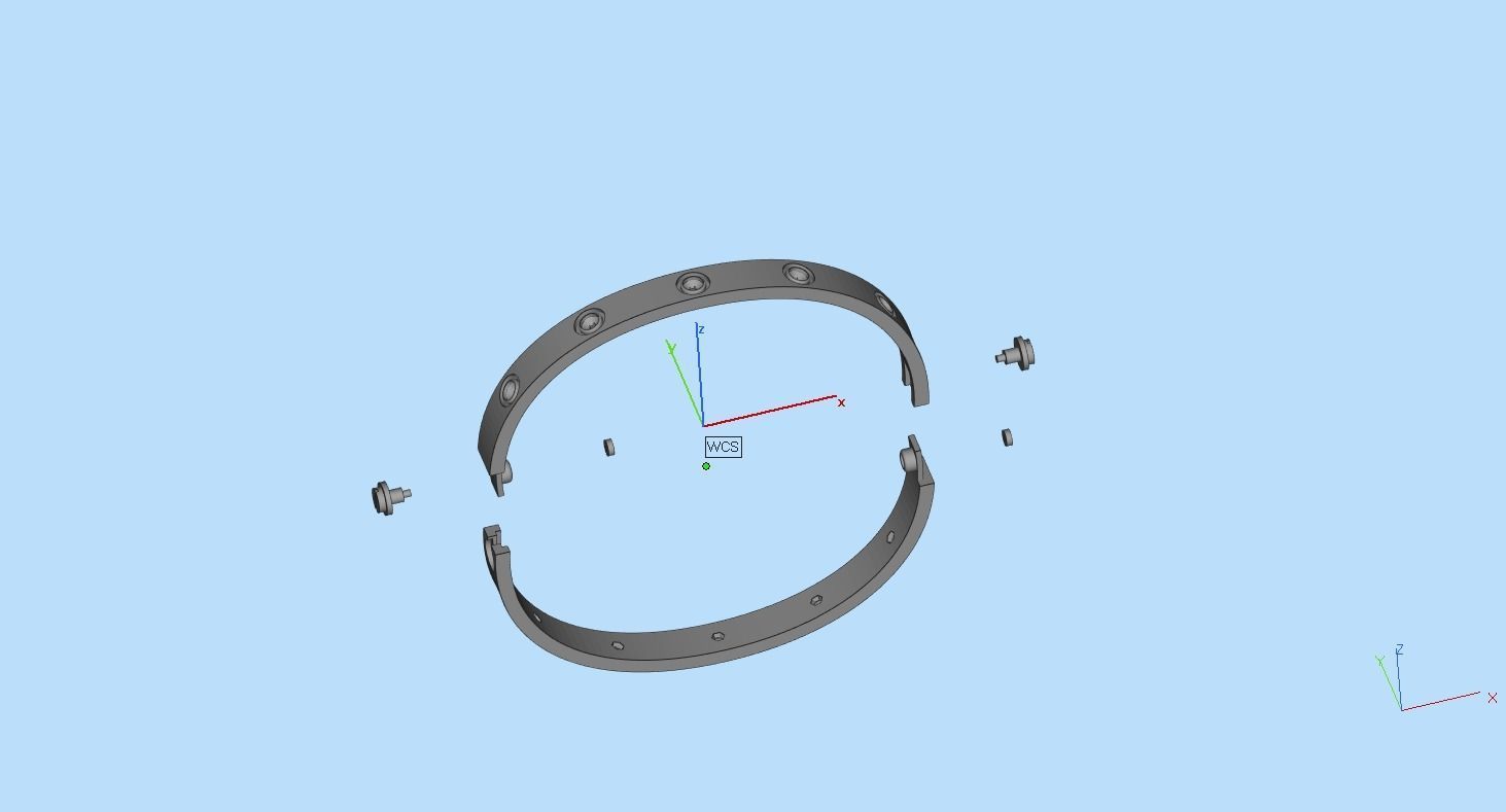 Love bracelet 175 mm size 3D print model_16