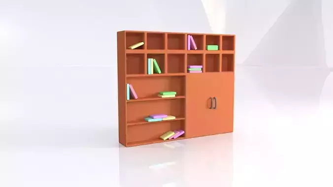 Cartoon bookshelf