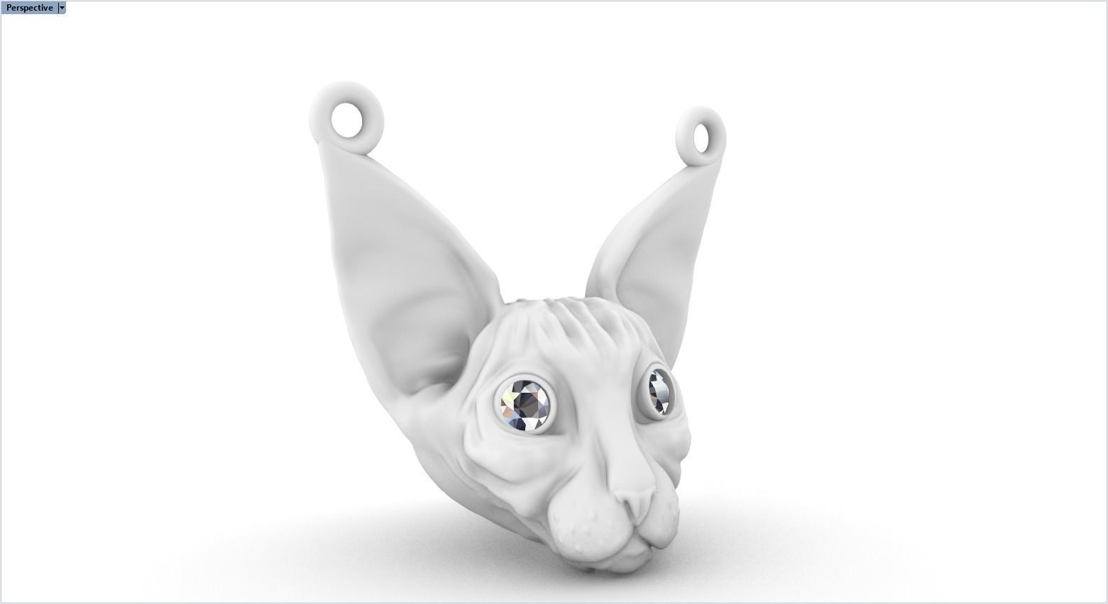 Sphynx Cat pendant 3D print model_22