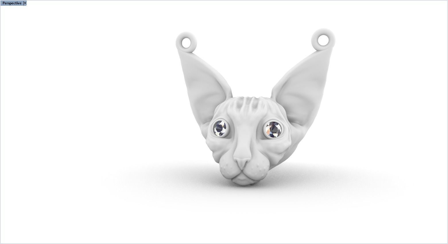 Sphynx Cat pendant 3D print model_19