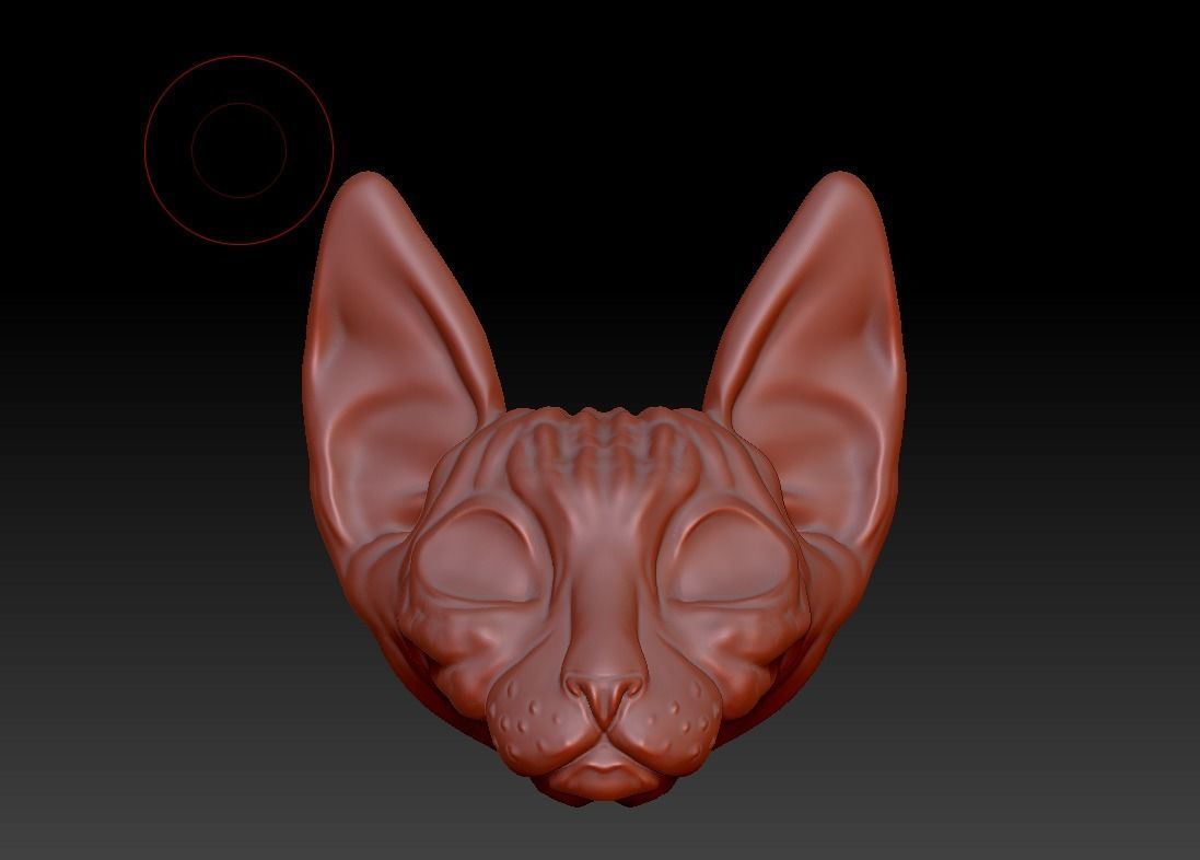 Sphynx Cat pendant 3D print model_20