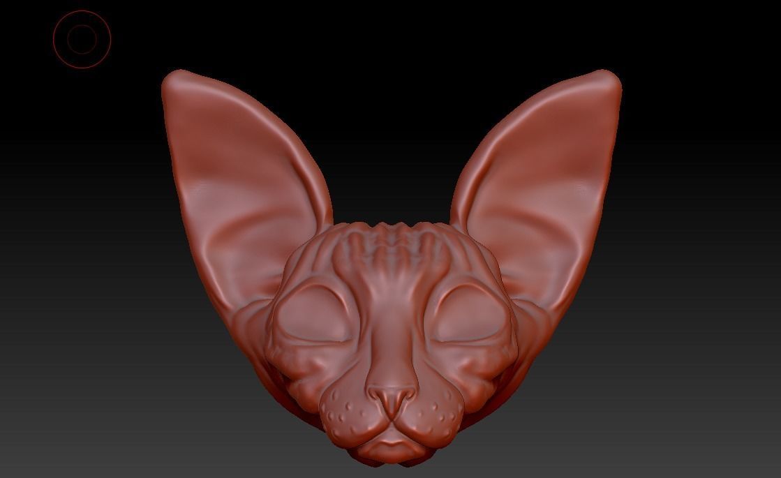 Sphynx Cat pendant 3D print model_2