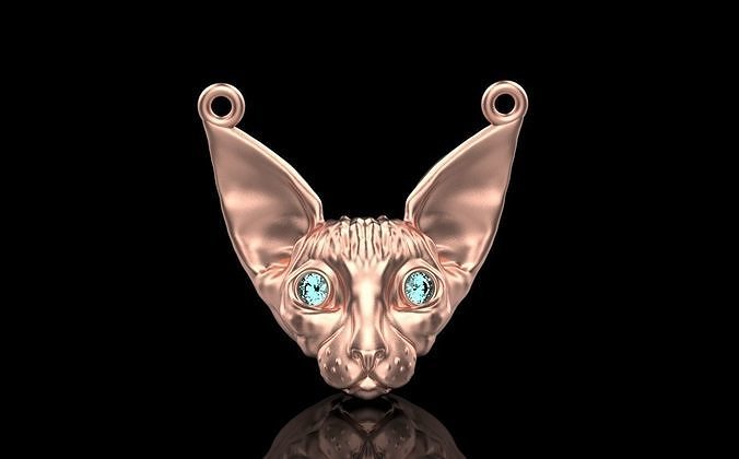 Sphynx Cat pendant 3D print model