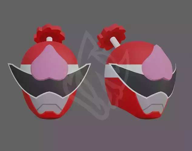 Avataro Sentai Donbrothers Don Momotaro Helmet 3D Model Template 3D print model