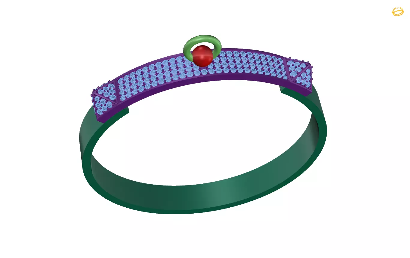 bracelet ring 3D print model_0