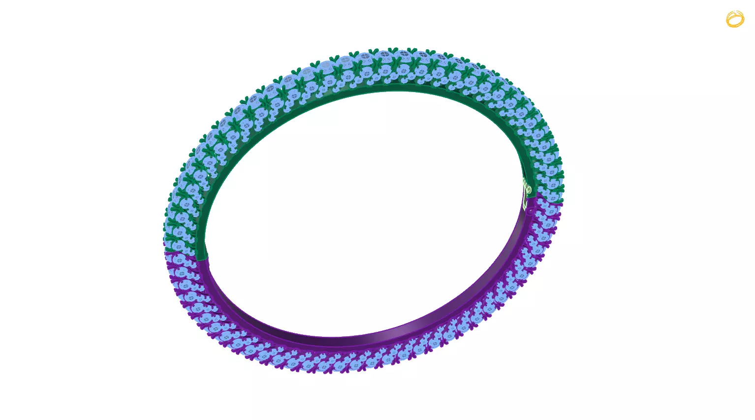 bracelet ring 3D print model_0