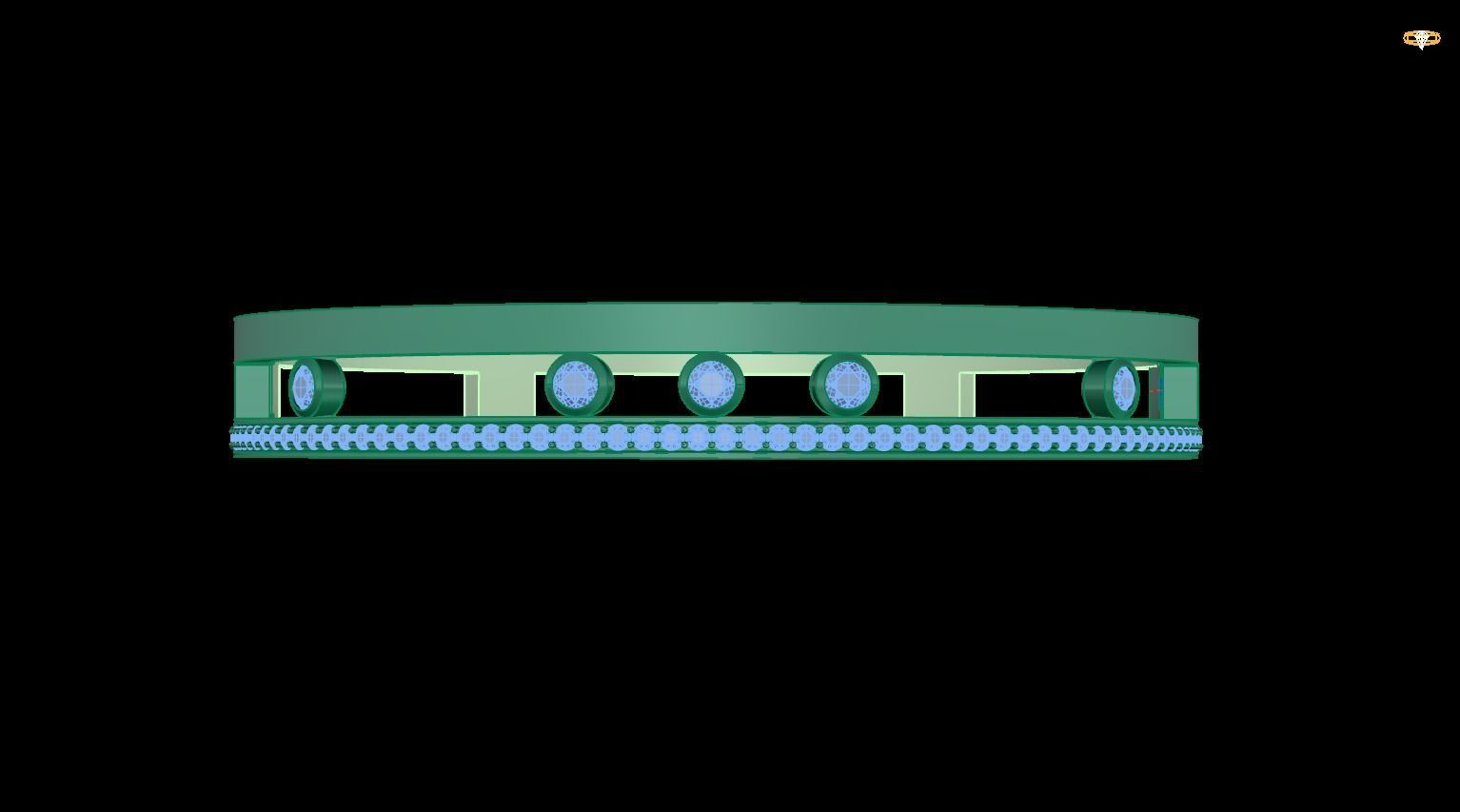 bracelet ring 3D print model_1