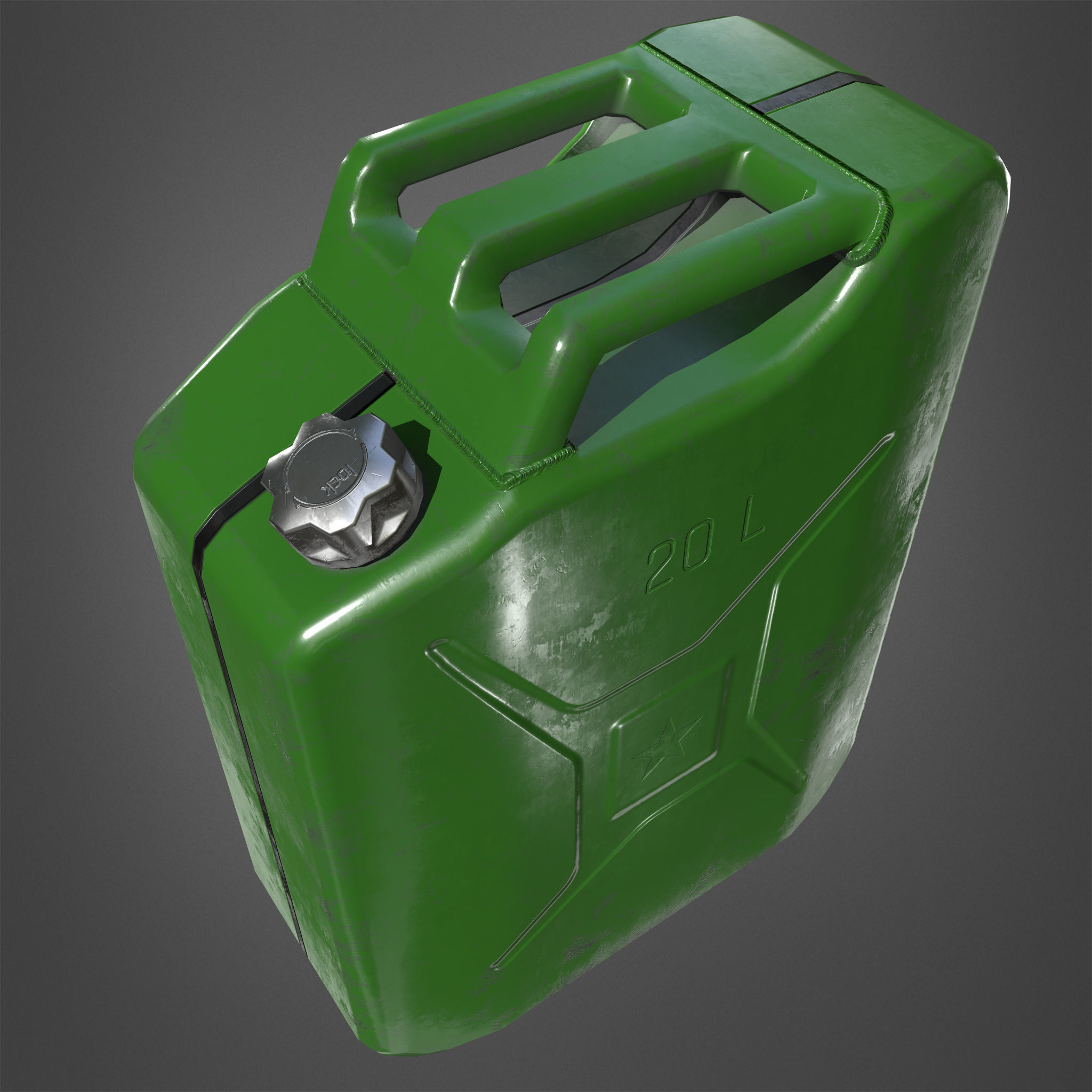 Canister Realistic Low-poly 3D model rusty Low-poly 3D model_8