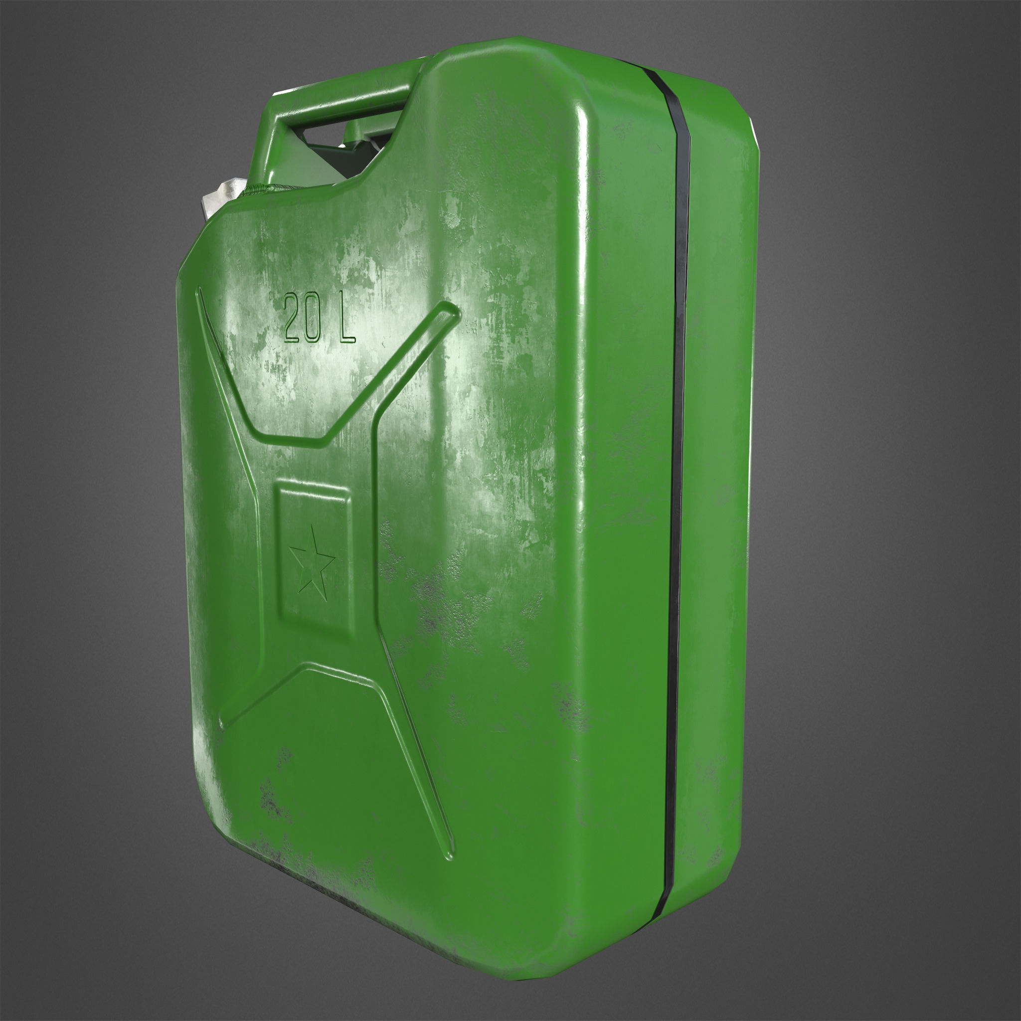 Canister Realistic Low-poly 3D model rusty Low-poly 3D model_12
