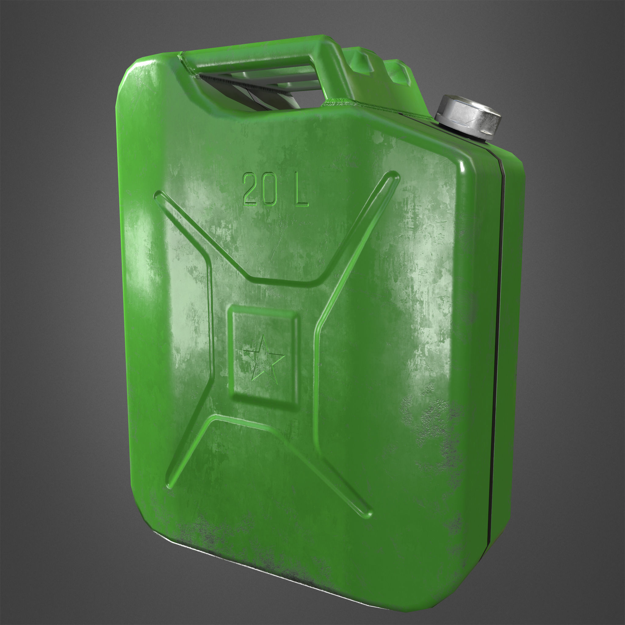 Canister Realistic Low-poly 3D model rusty Low-poly 3D model_4
