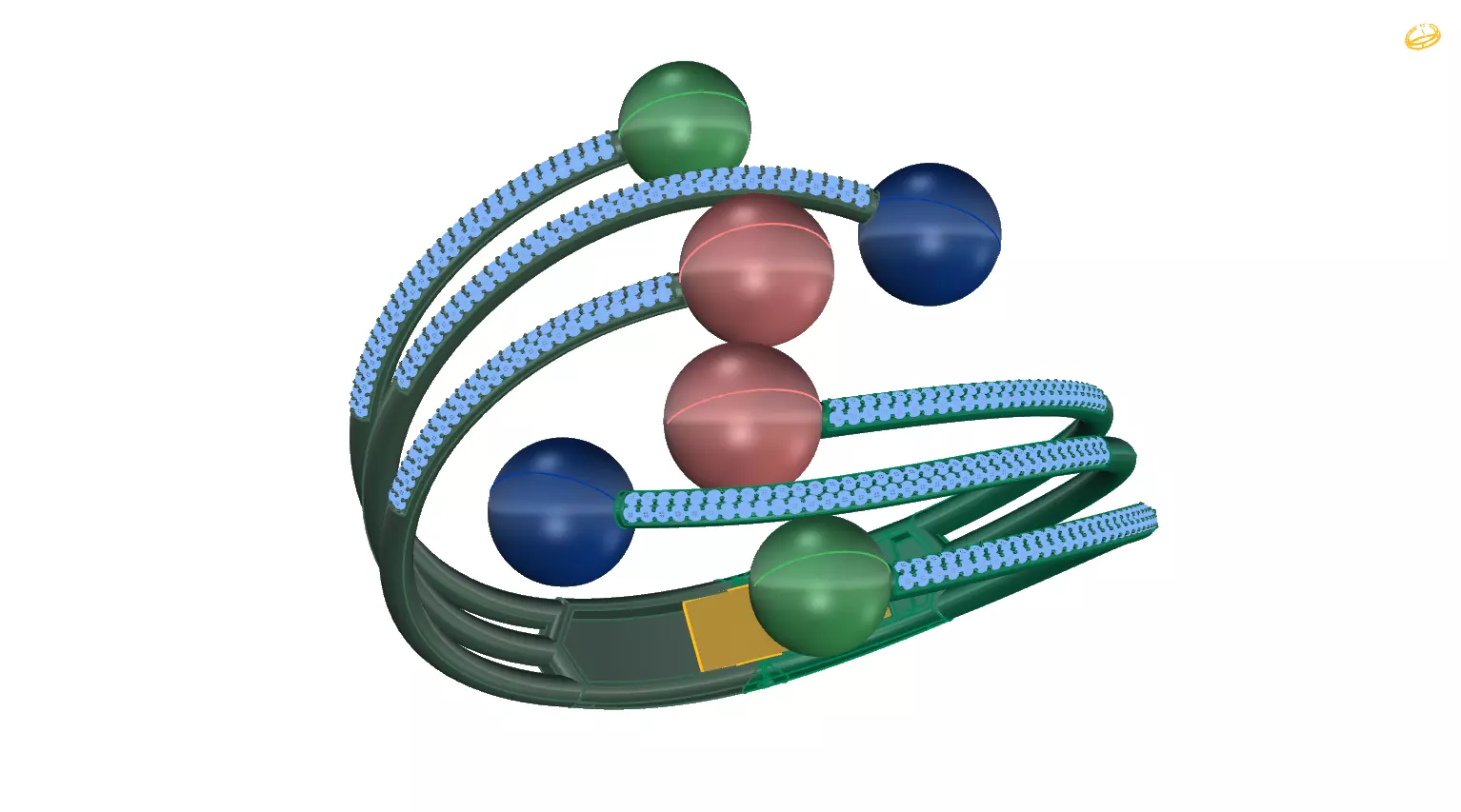 bracelet molecular structure of polypeptide chain 3D print model