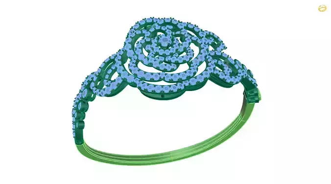 bracelet rose ring with diamonds