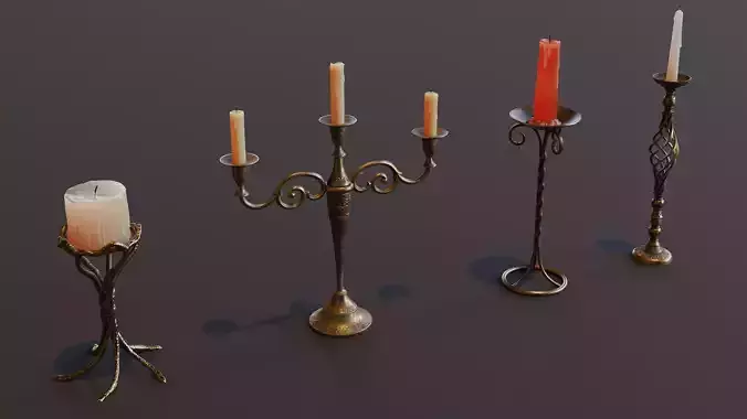 Candlestick collection set of candlesticks