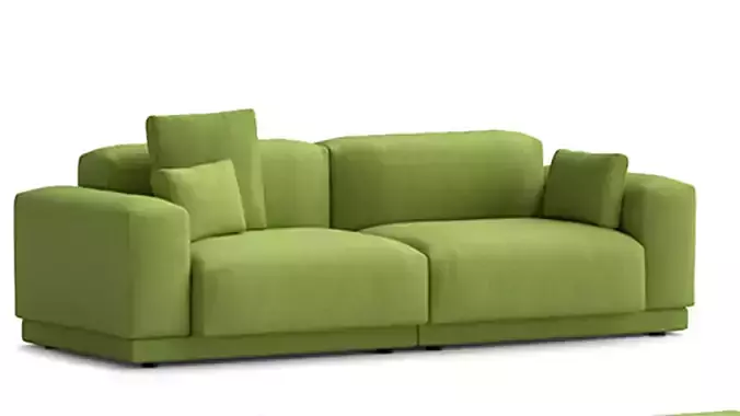 Green Fabric Sofa