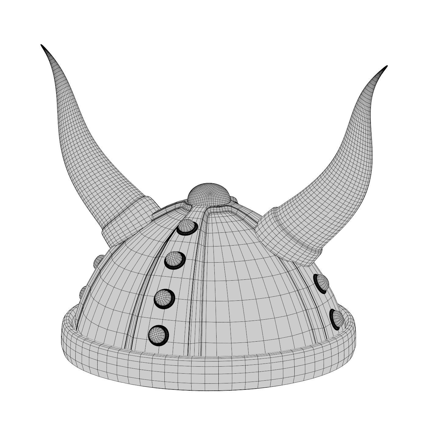 Warrior Helmet 3D model_4