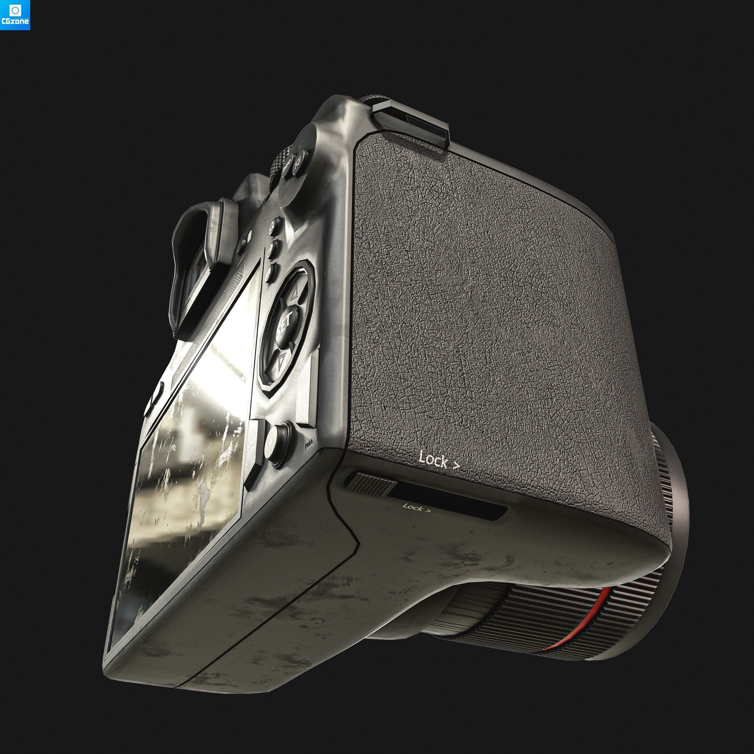 DSLR Camera Low-poly 3D model_7