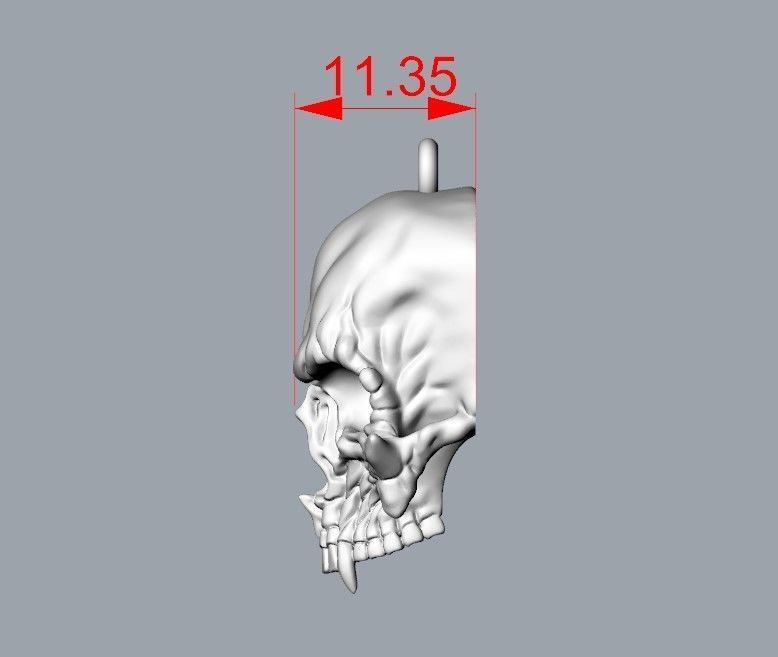 Pendant Skull stl 3D print model_8