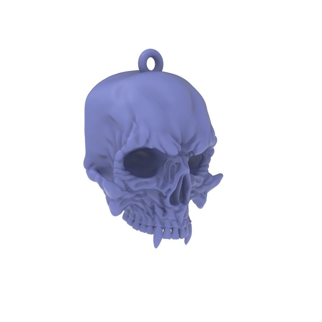 Pendant Skull stl 3D print model_19