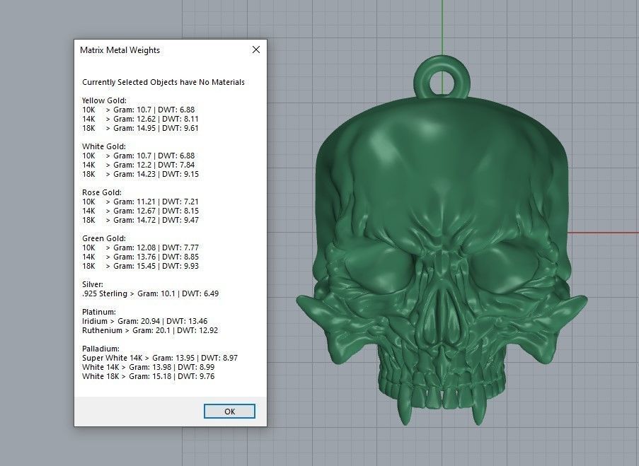 Pendant Skull stl 3D print model_4
