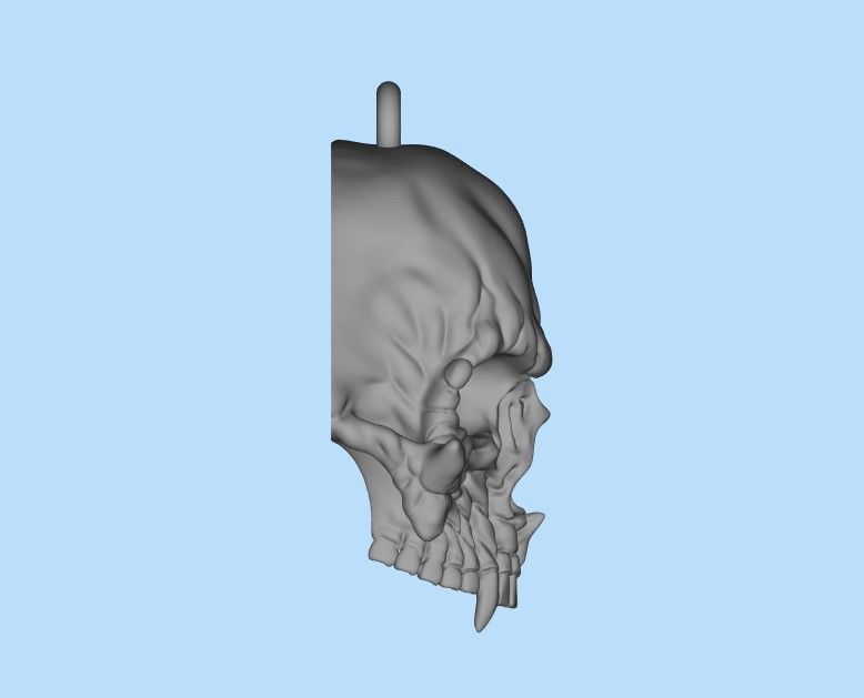 Pendant Skull stl 3D print model_29