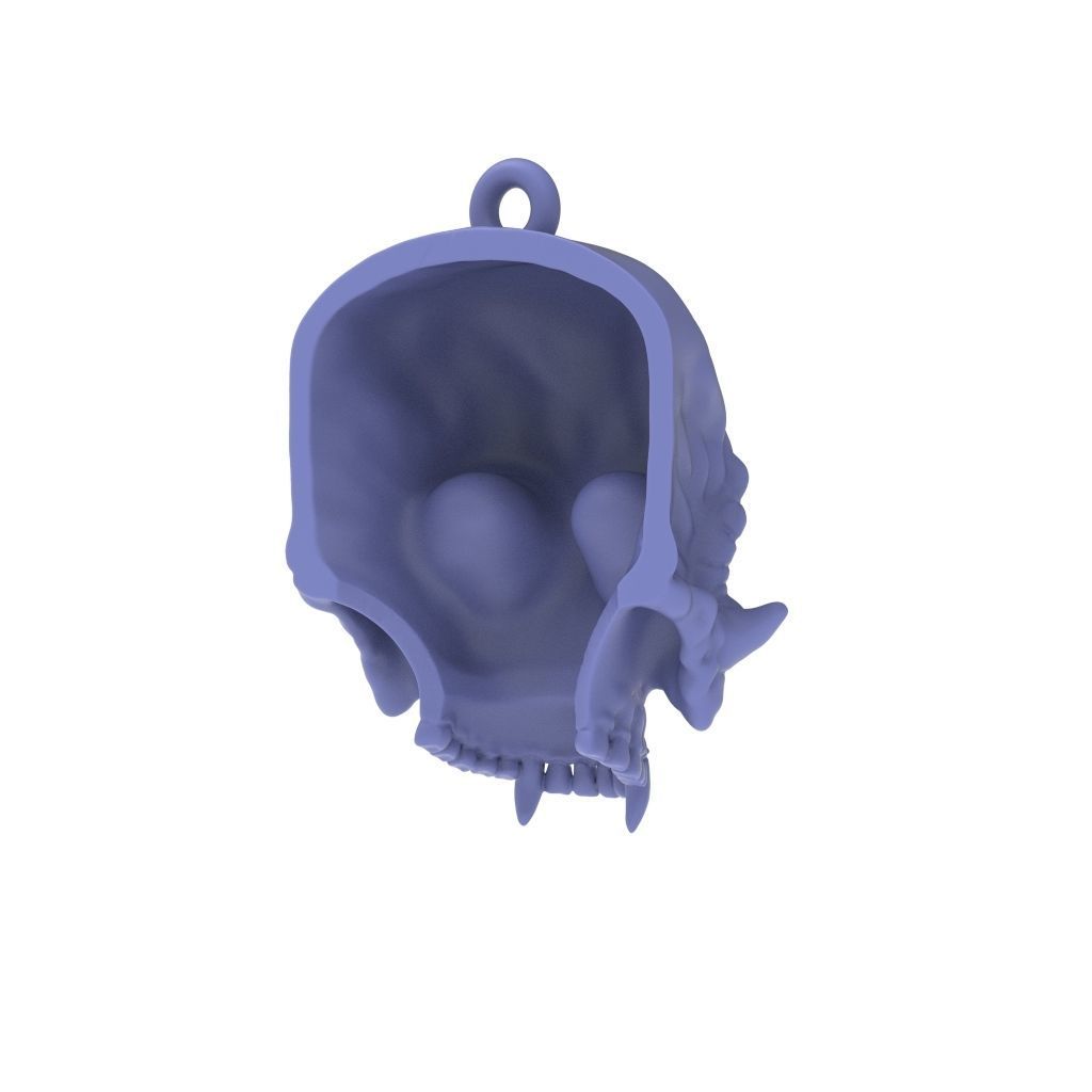 Pendant Skull stl 3D print model_21