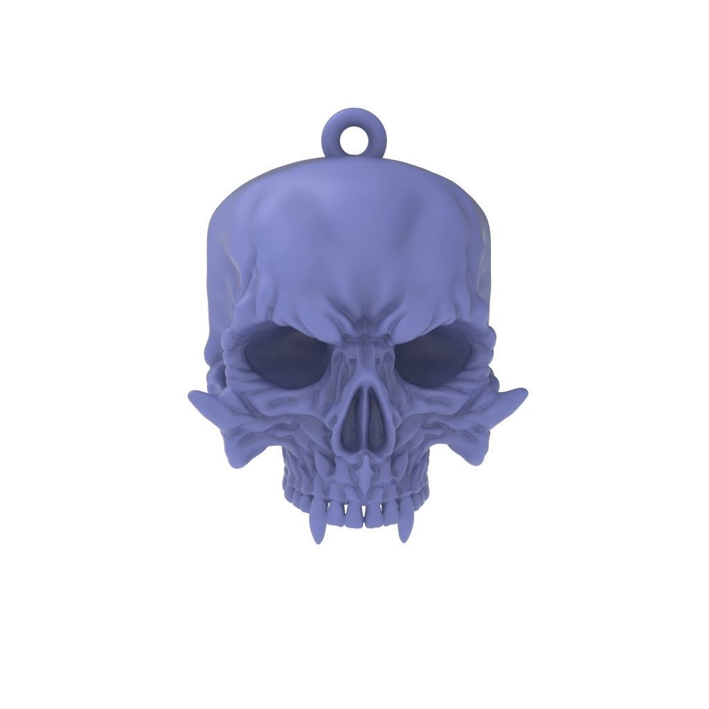 Pendant Skull stl 3D print model_18