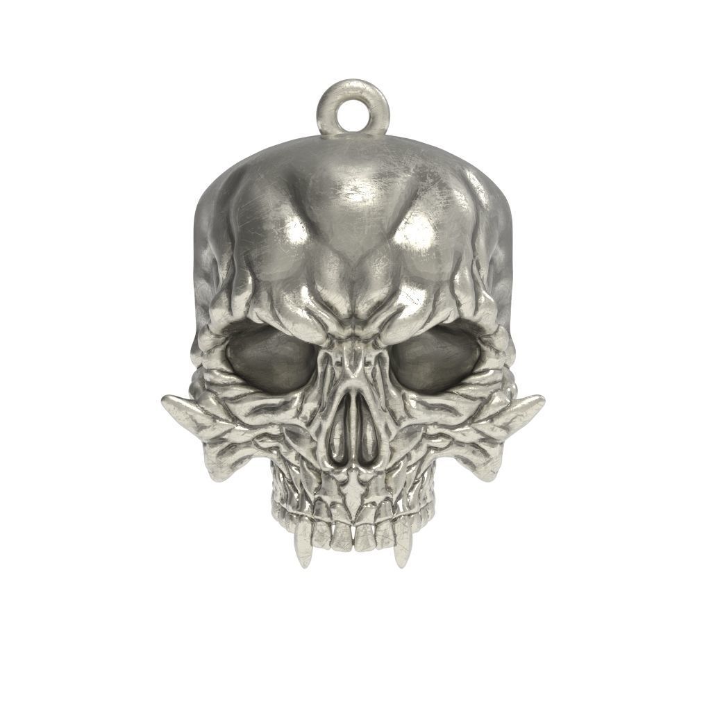 Pendant Skull stl 3D print model_9
