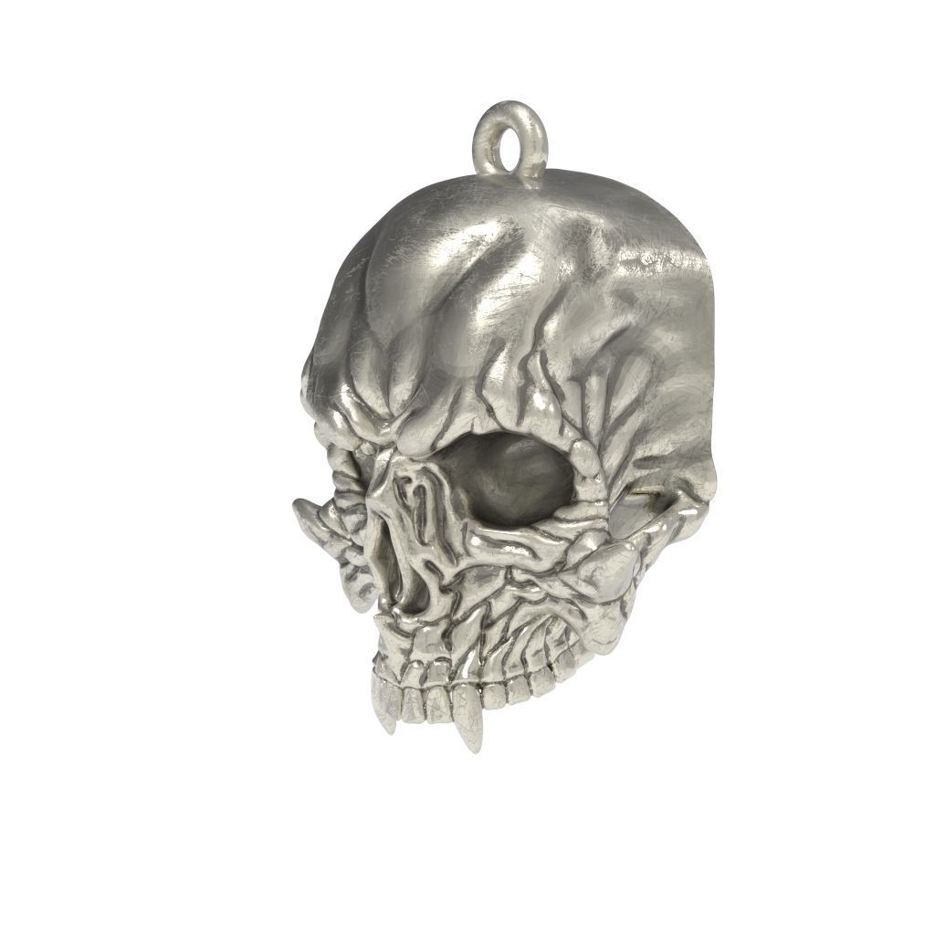 Pendant Skull stl 3D print model_11