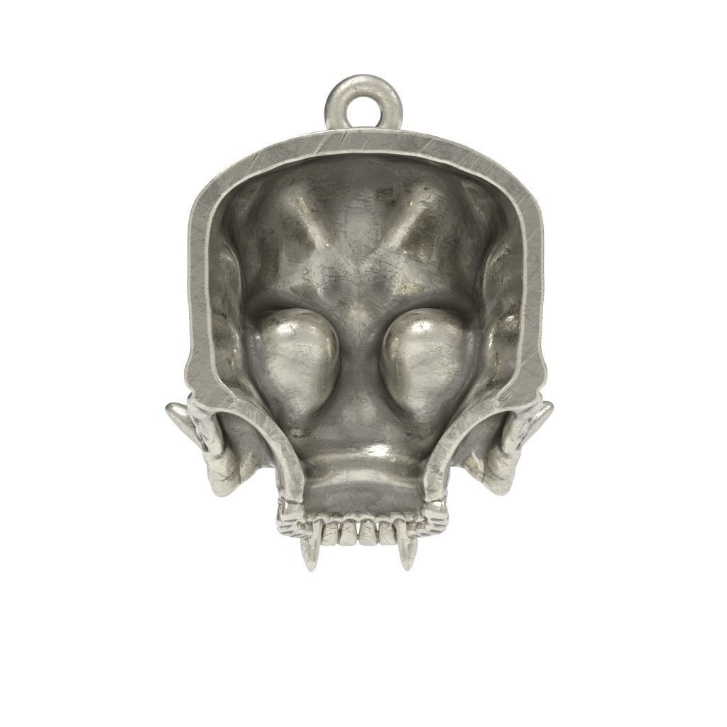 Pendant Skull stl 3D print model_14