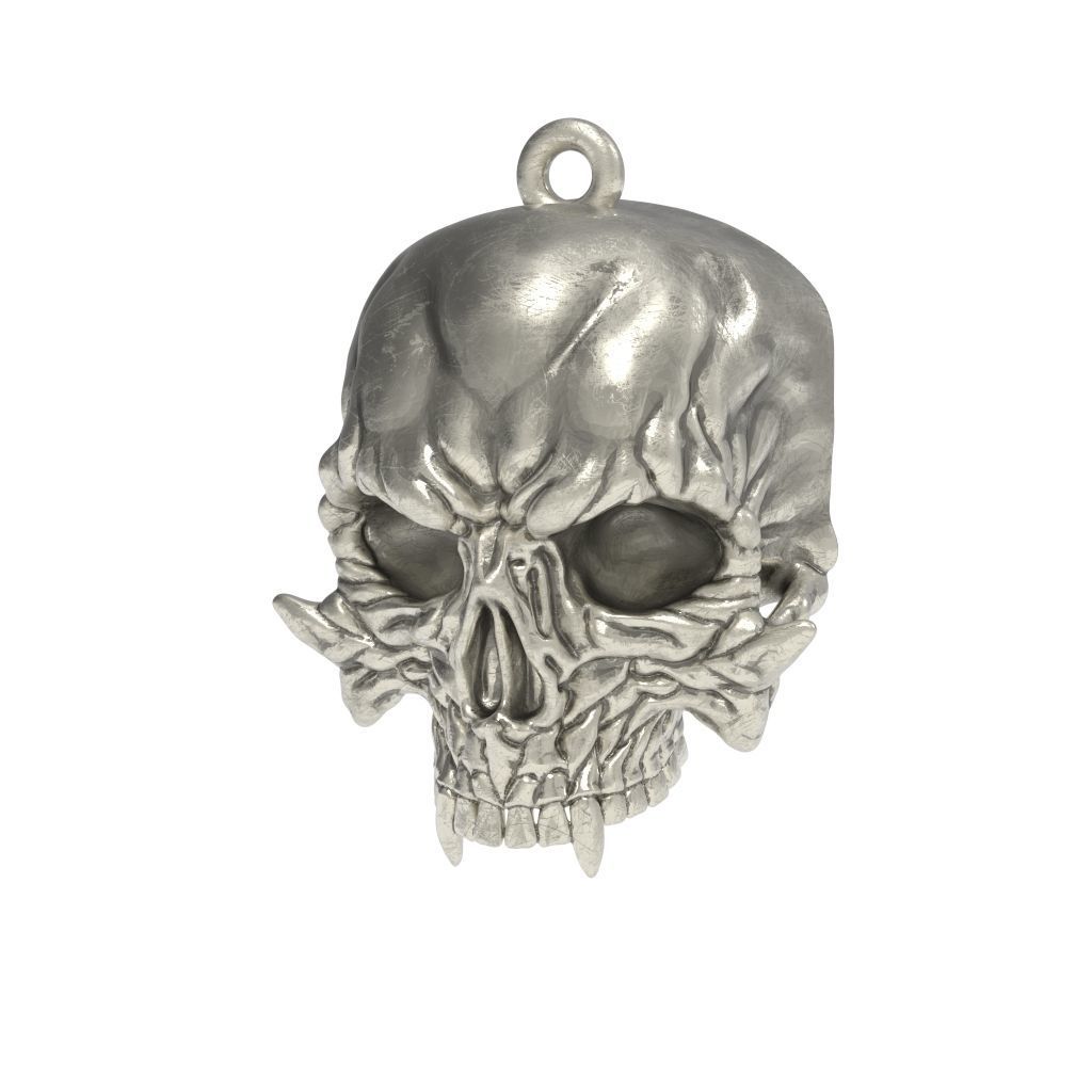 Pendant Skull stl 3D print model_10