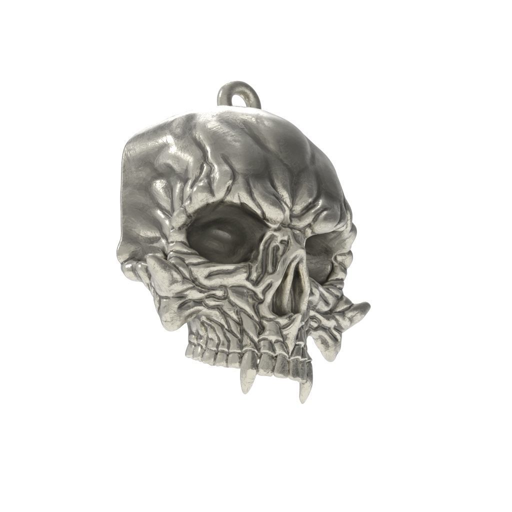 Pendant Skull stl 3D print model_16