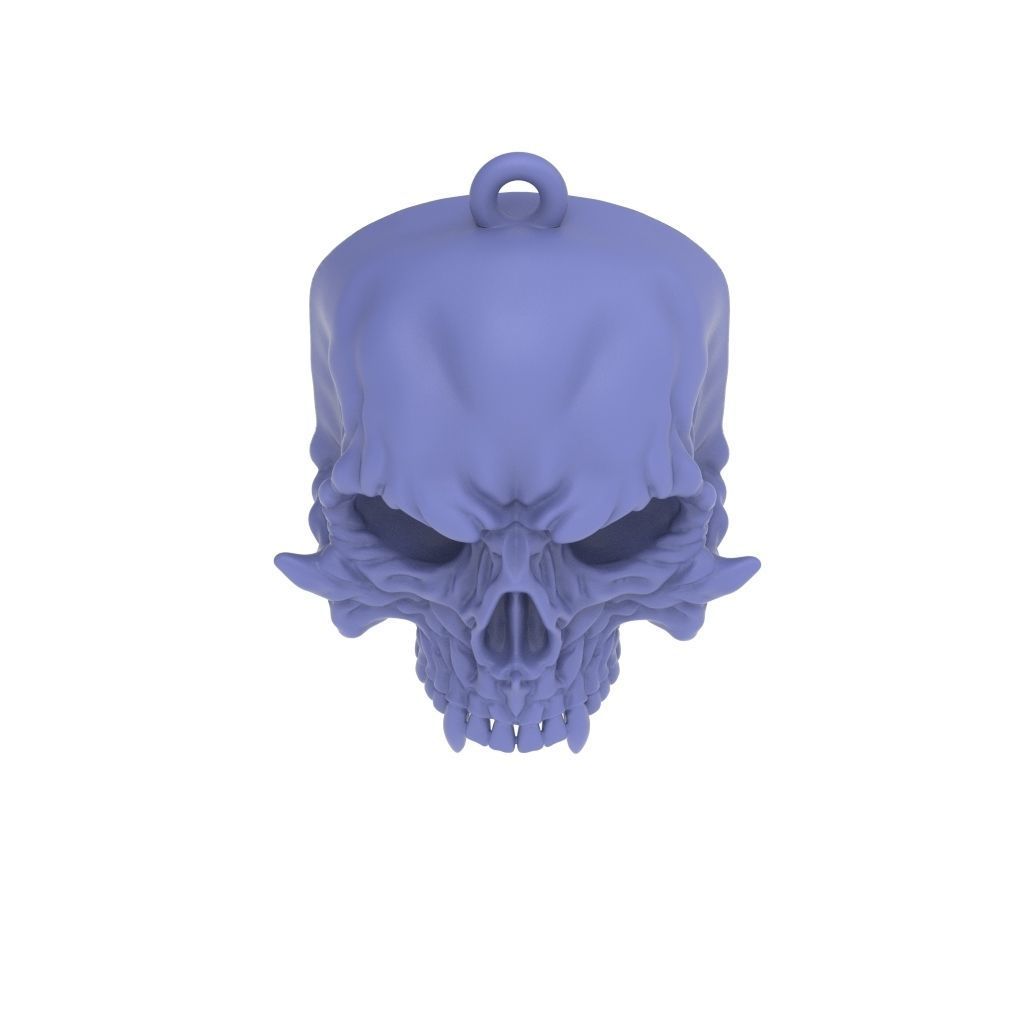 Pendant Skull stl 3D print model_25