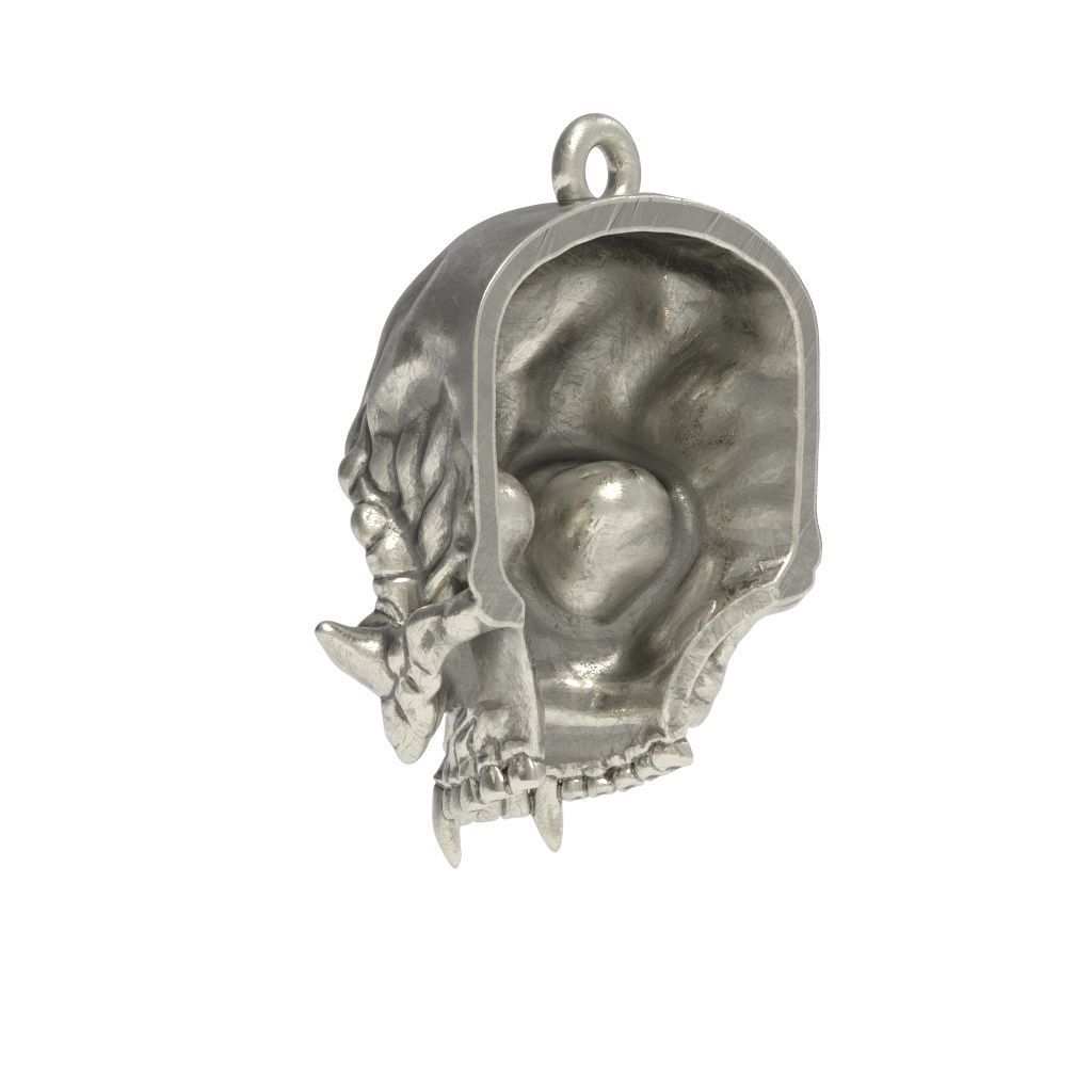 Pendant Skull stl 3D print model_13