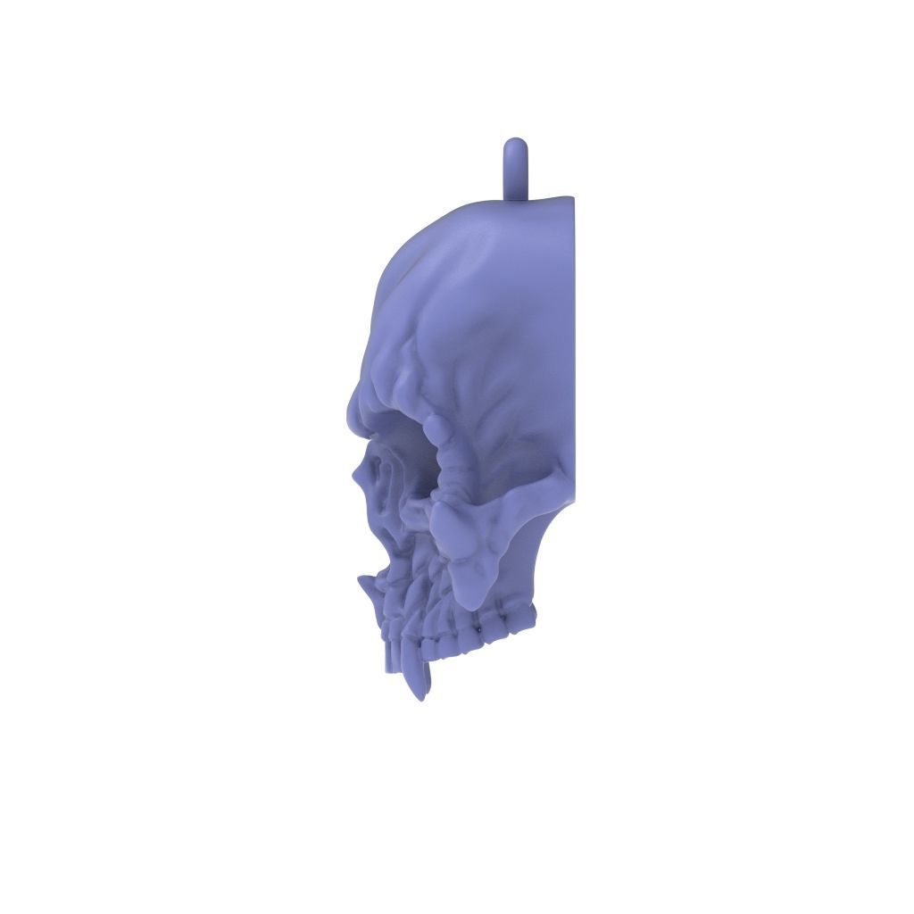 Pendant Skull stl 3D print model_23