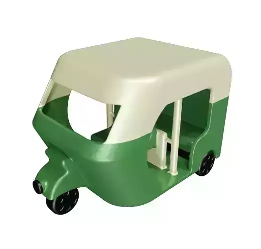 Spectacular Auto Rickshaw Toy Low-poly 3D model
