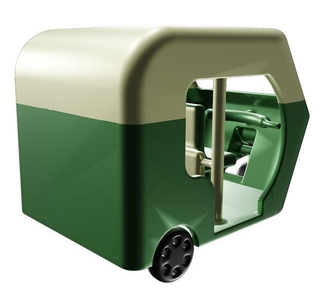 Spectacular Auto Rickshaw Toy Low-poly 3D model_4