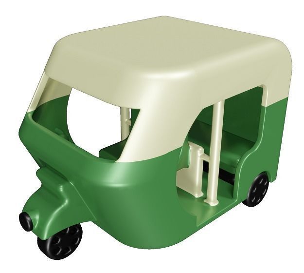 Spectacular Auto Rickshaw Toy Low-poly 3D model_1