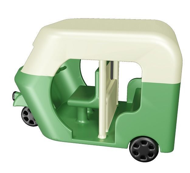 Spectacular Auto Rickshaw Toy Low-poly 3D model_2