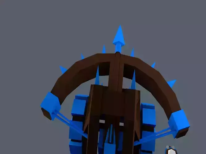 Ballista armored vehicle with wheels Low-poly 3D model