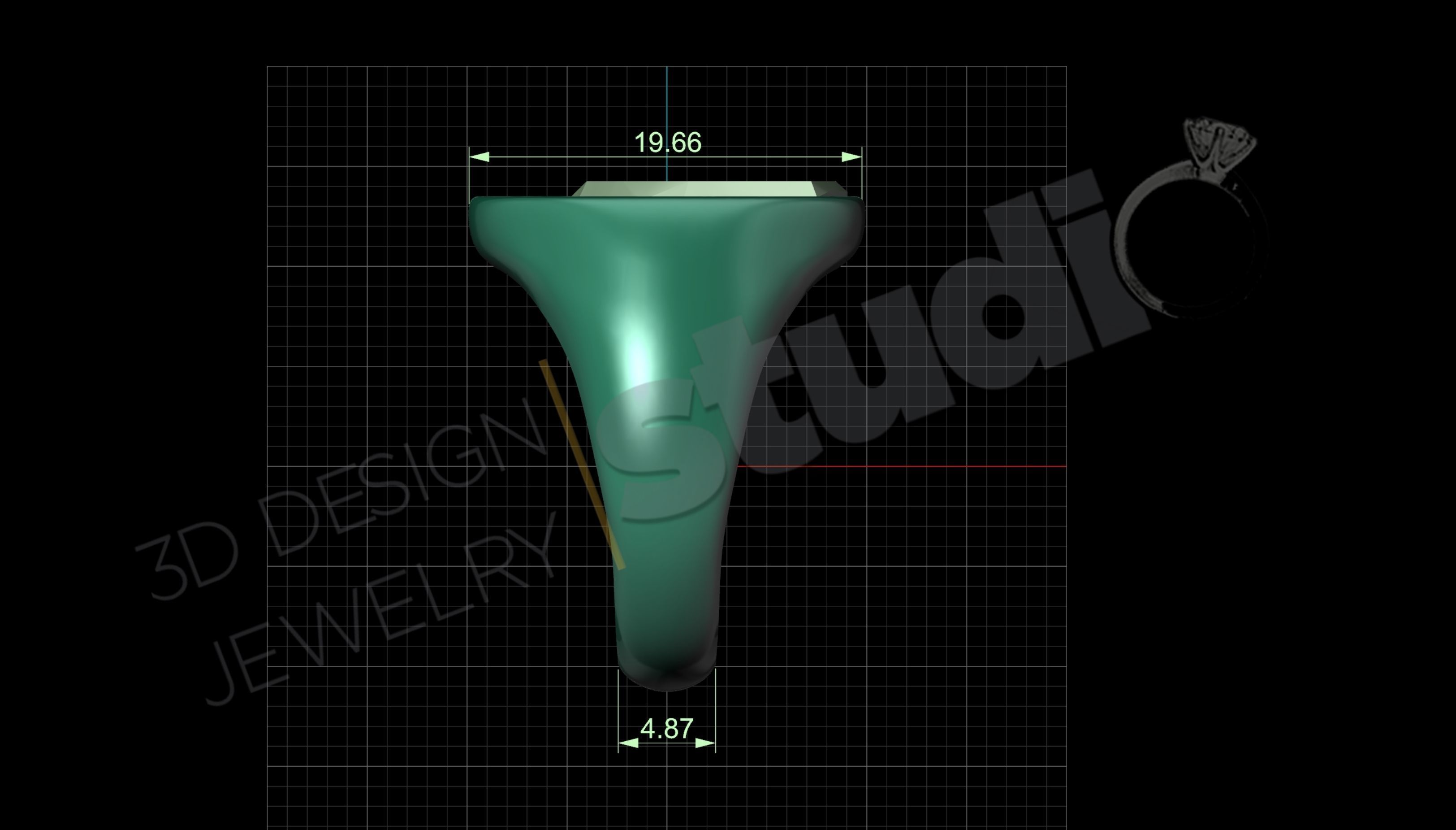 Highly detailed scorpion ring split in two pieces 3d model 3D print model_7