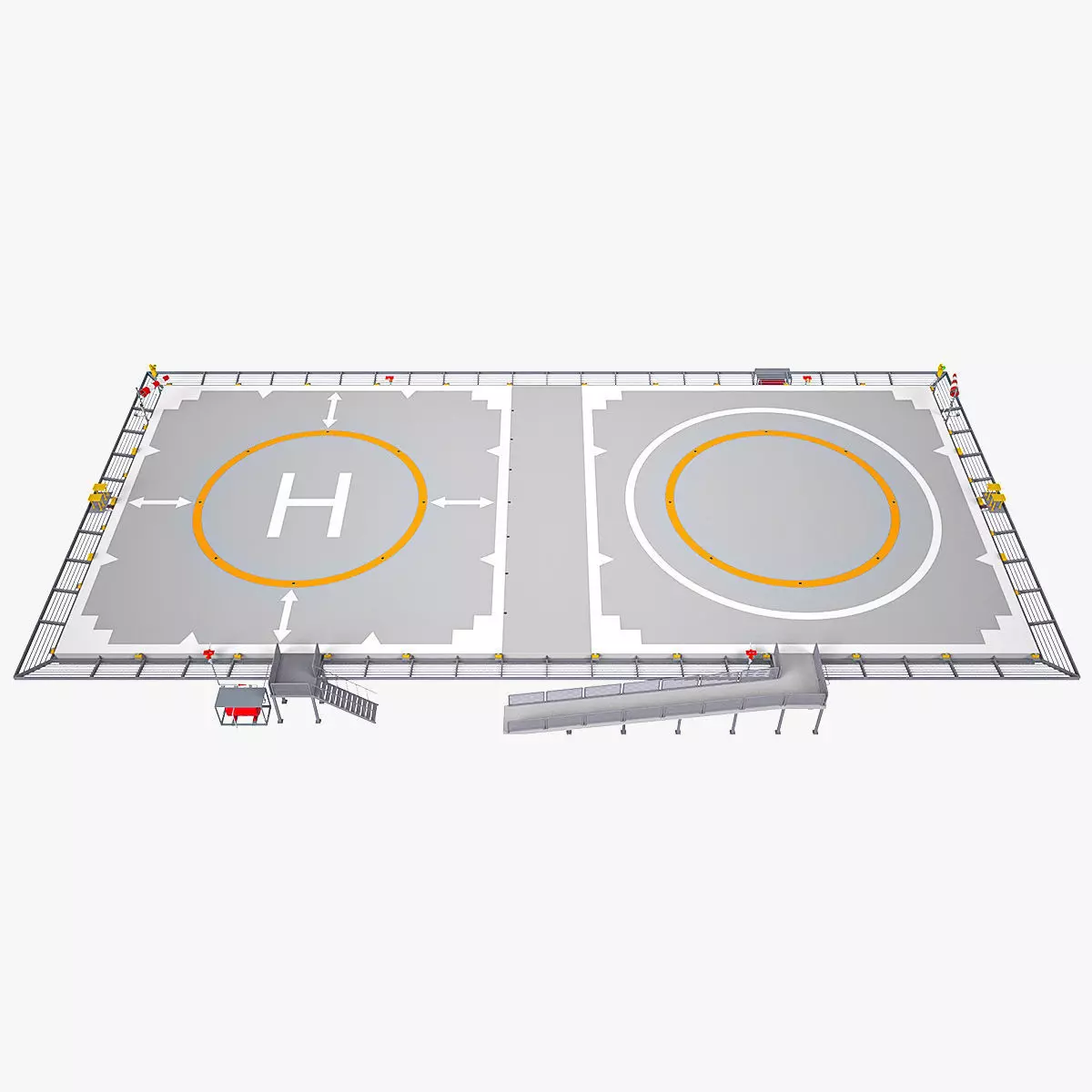 Dual Heliport 3D model_0