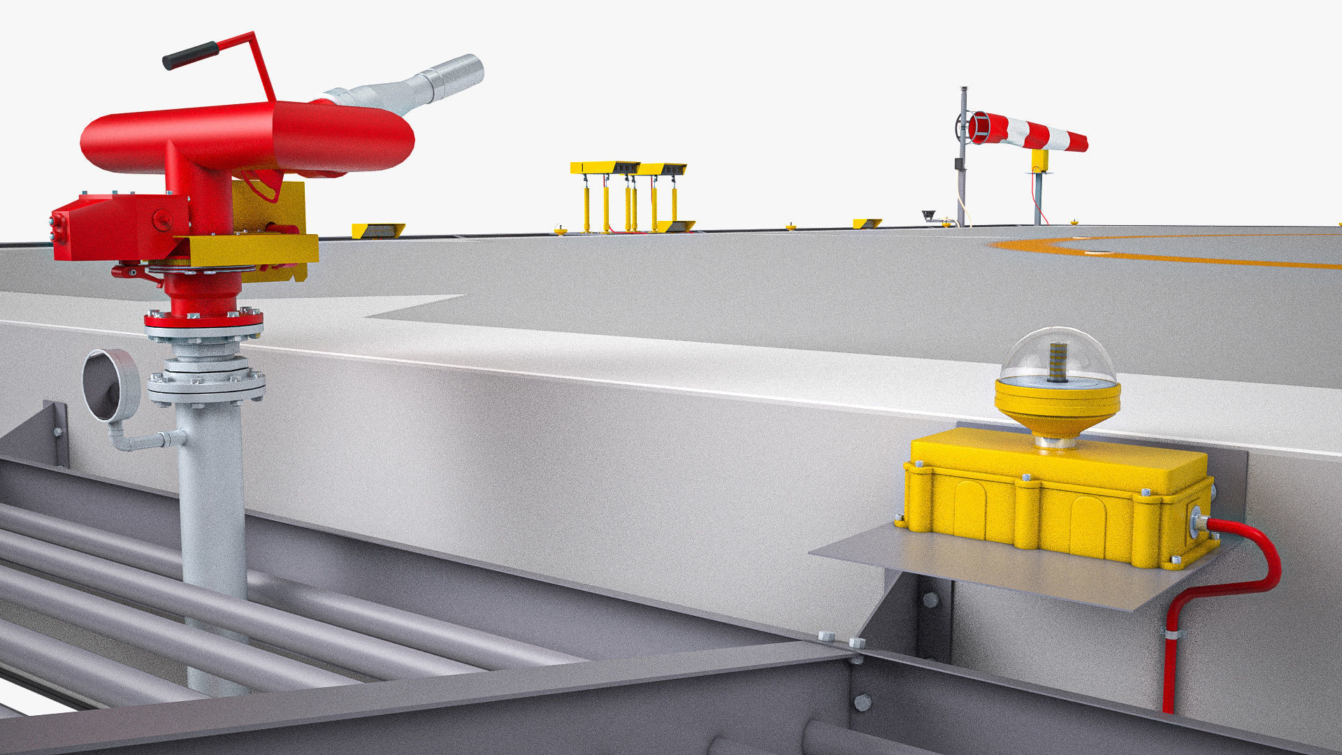 Dual Heliport 3D model_9